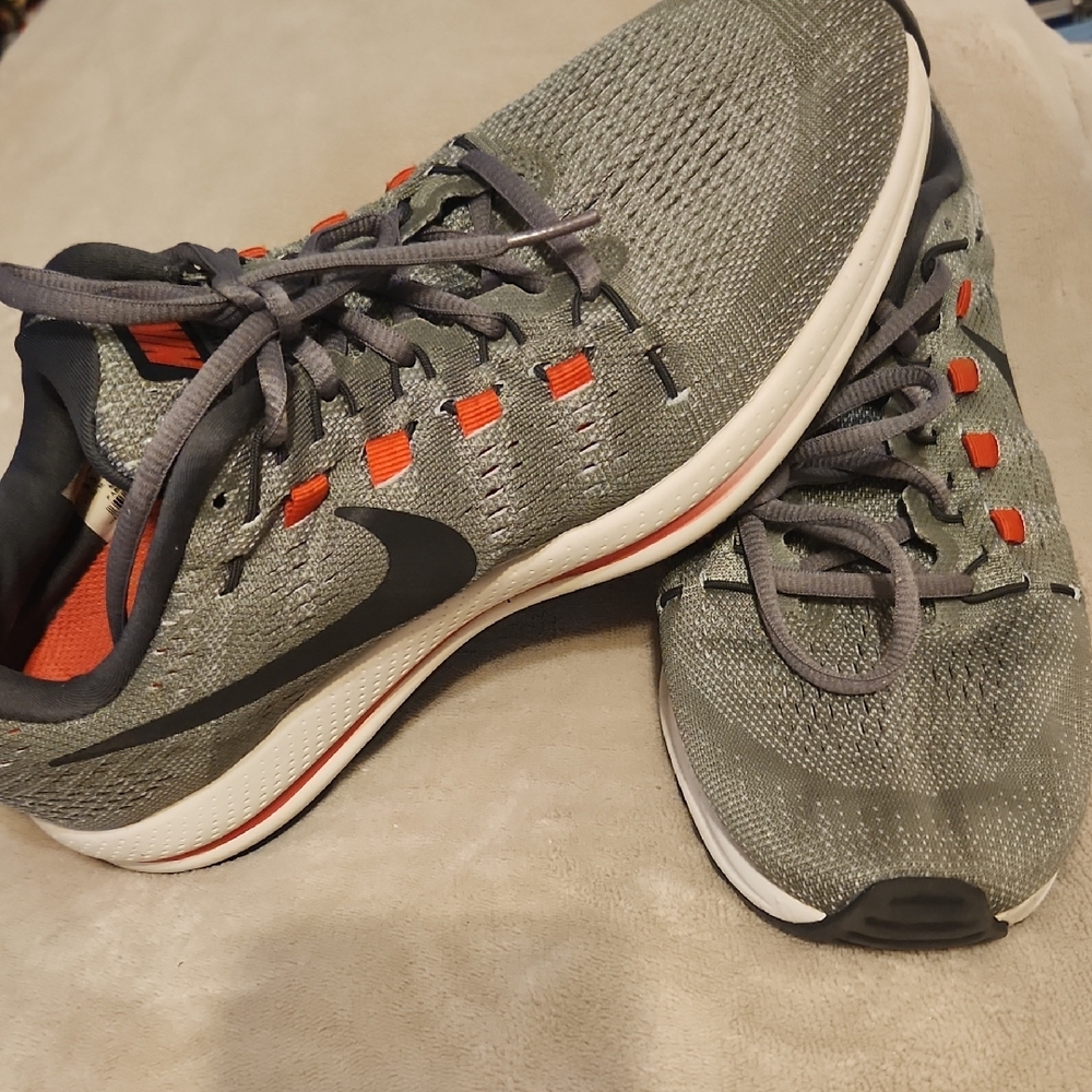 Nike Gray and Red Athletic Sneakers